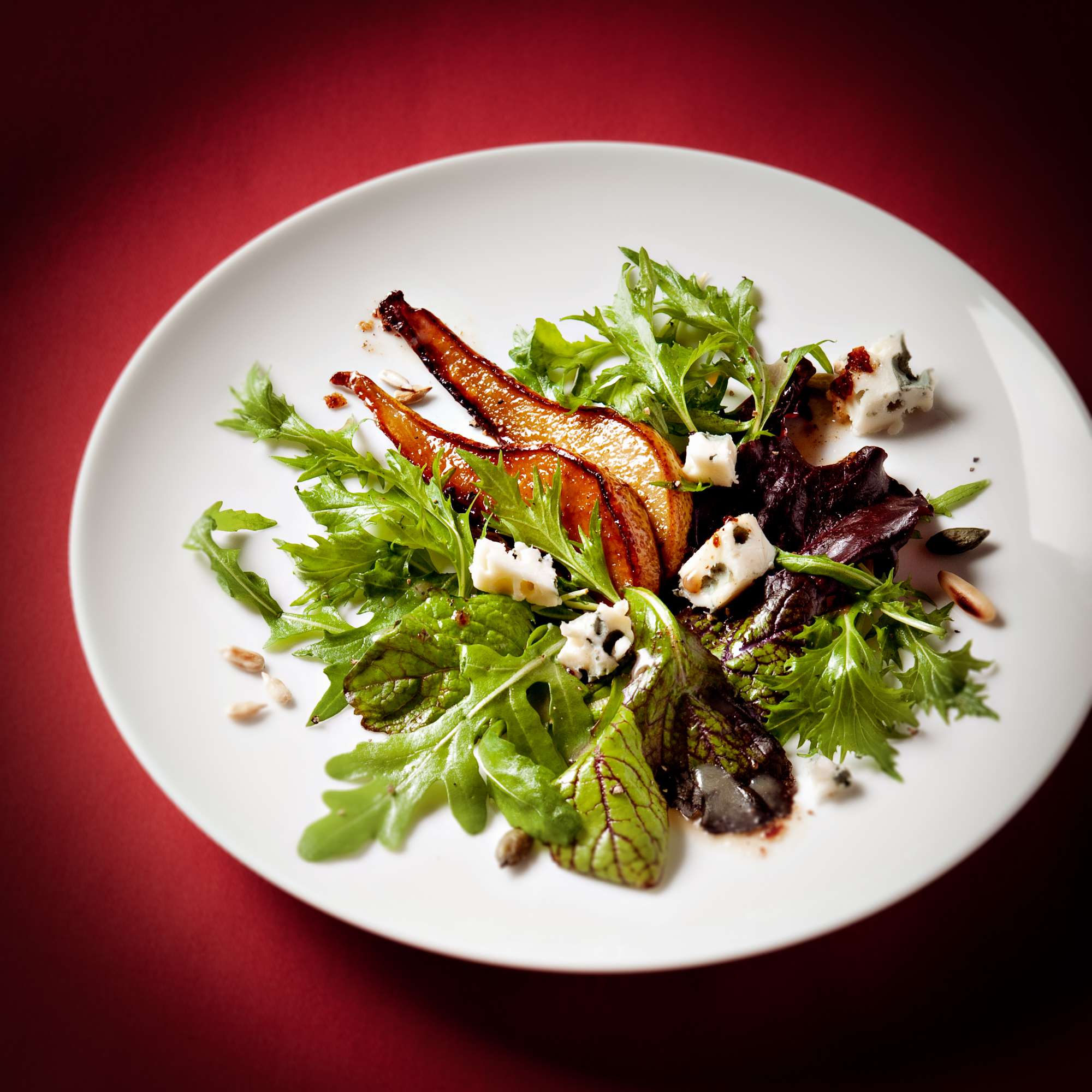 Salat mit karamellisierten Birnen - Effilee