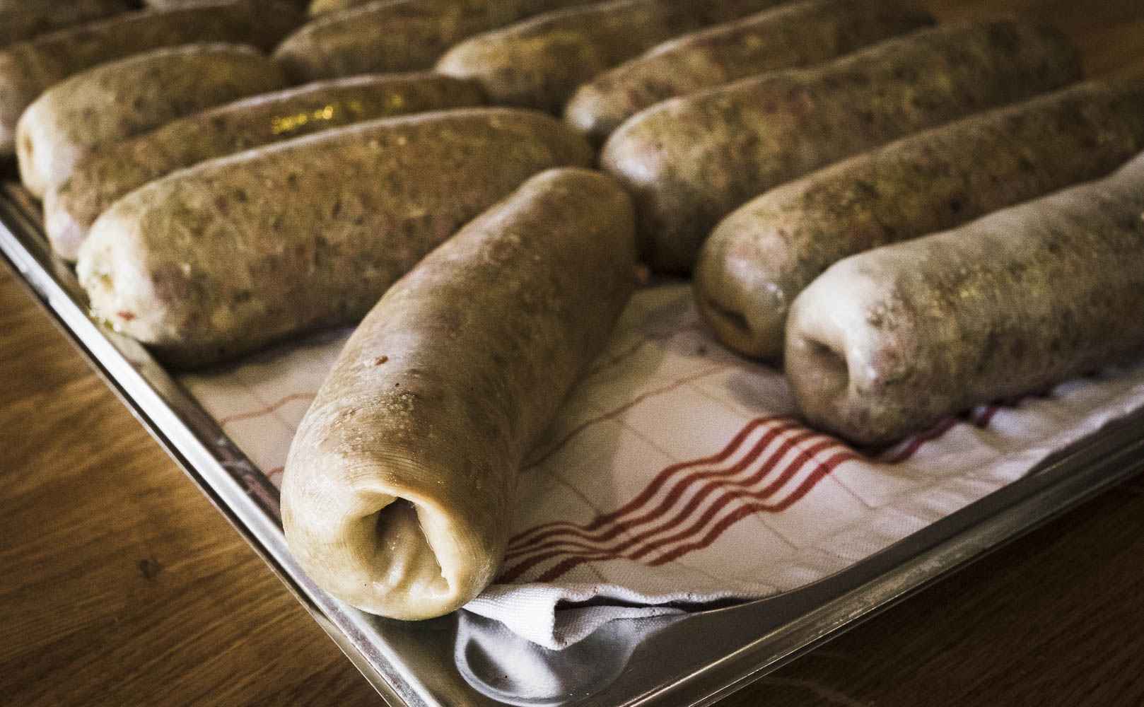 Rezept für Andouillette mit Schweinsmagen und Handkäs