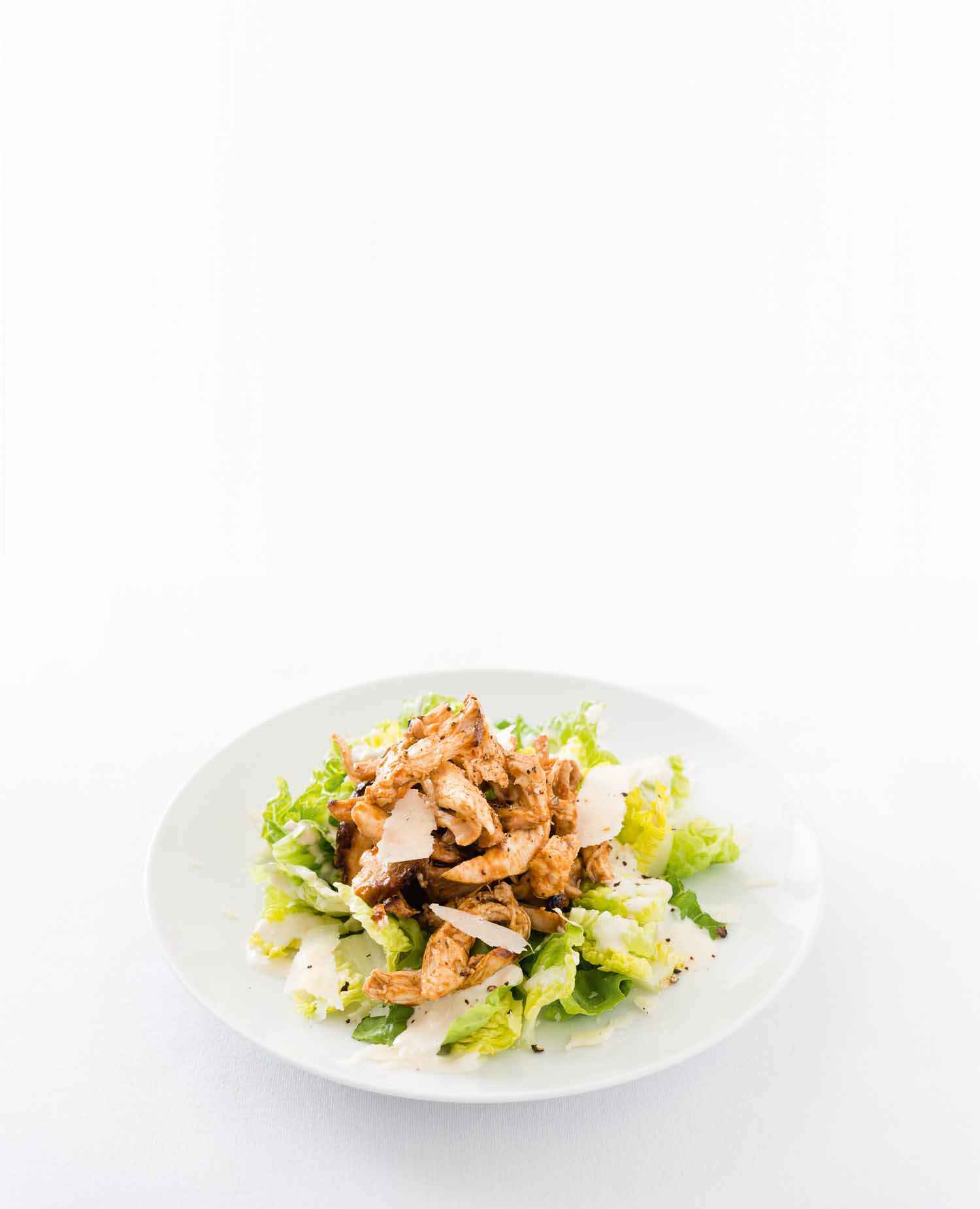 Caesar Salad mit Pulled Chicken