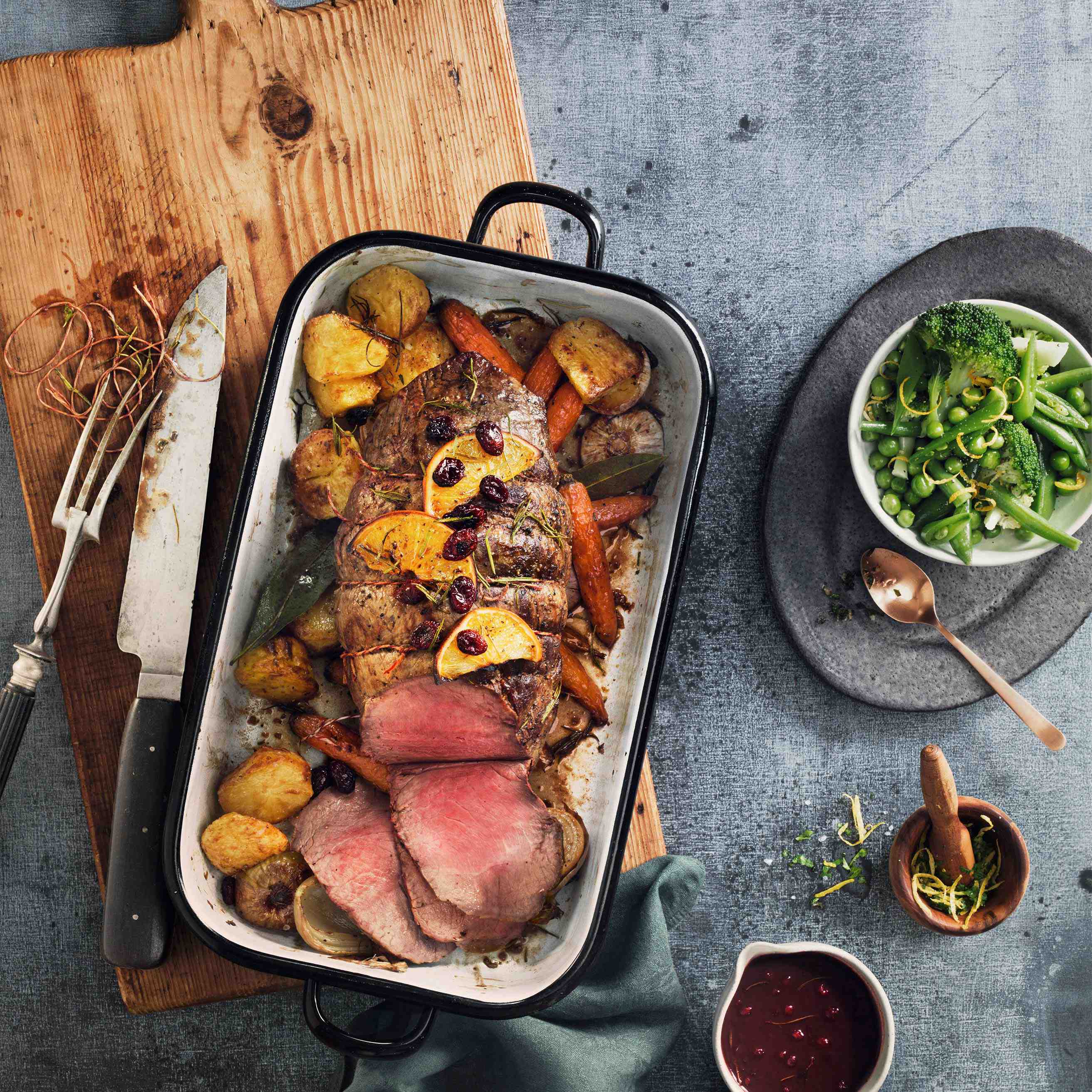 Rinderbraten mit Cranberries - Effilee