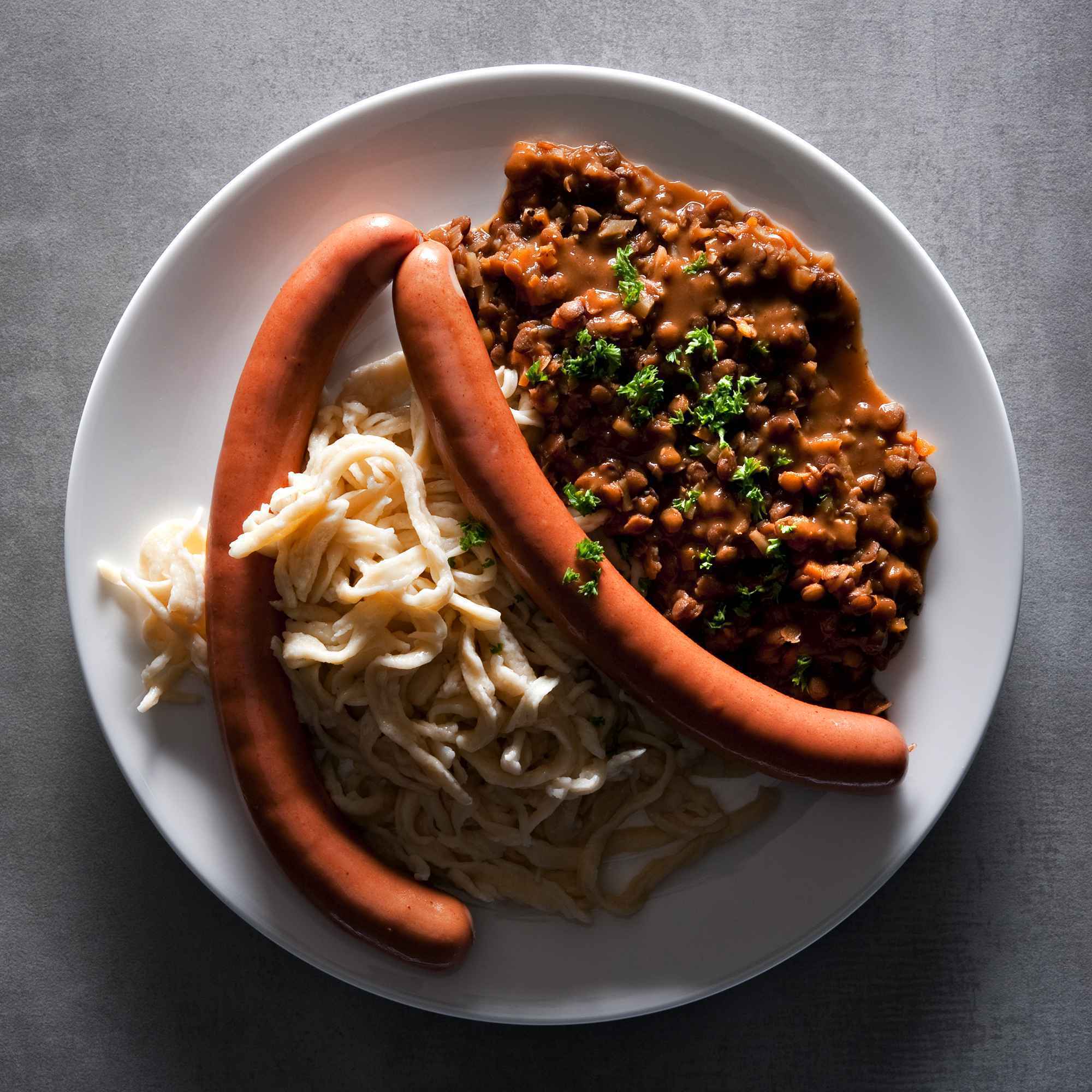 Deutschstunde: Linsen mit Spätzle