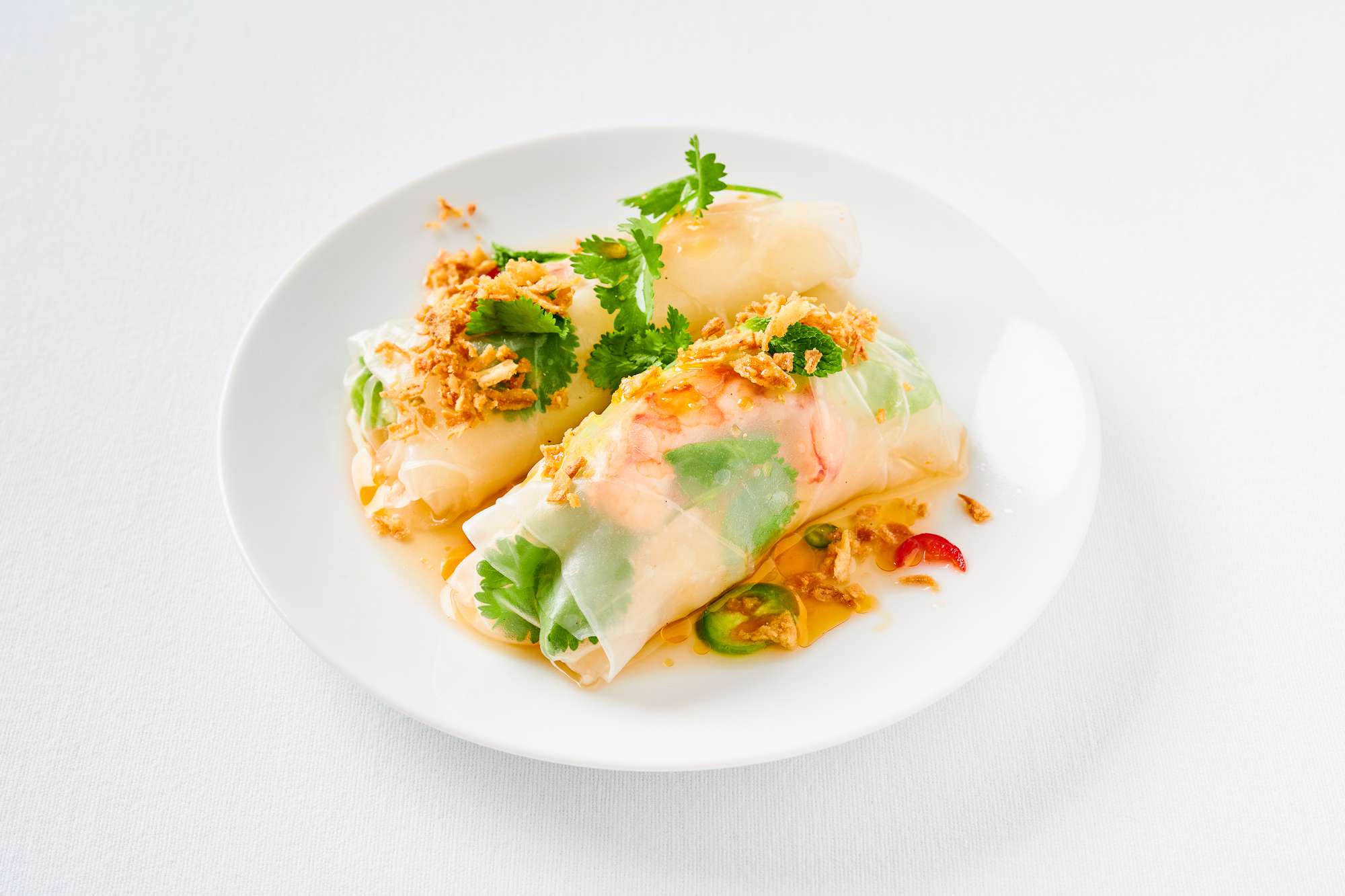 Spicy Summer Rolls mit Erdnussbutter-Limetten-Mayonnaise