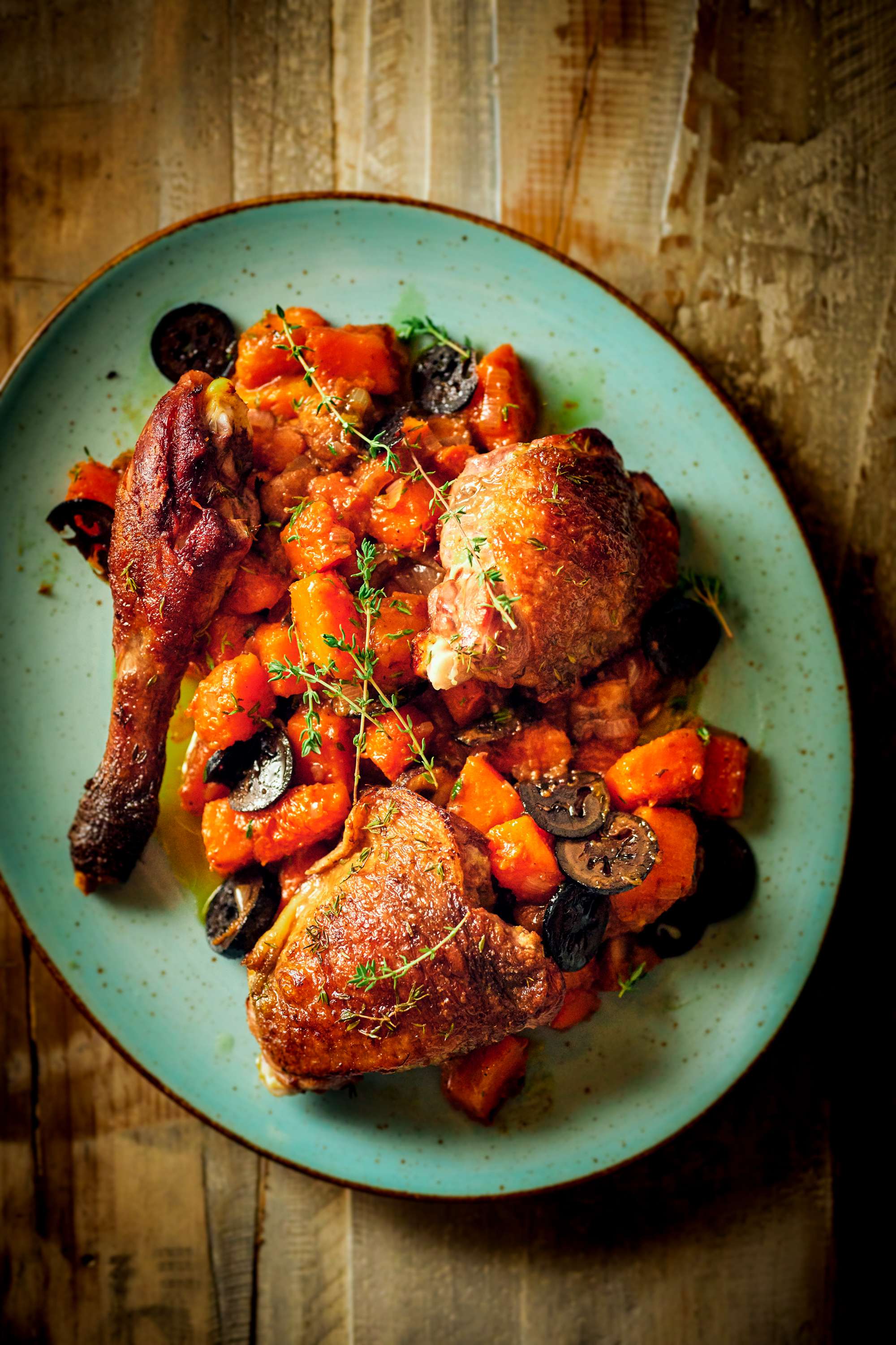 Perlhuhn Label Rouge mit Kürbis-Pilz-Gemüse, Kastanienkonfitüre und ...