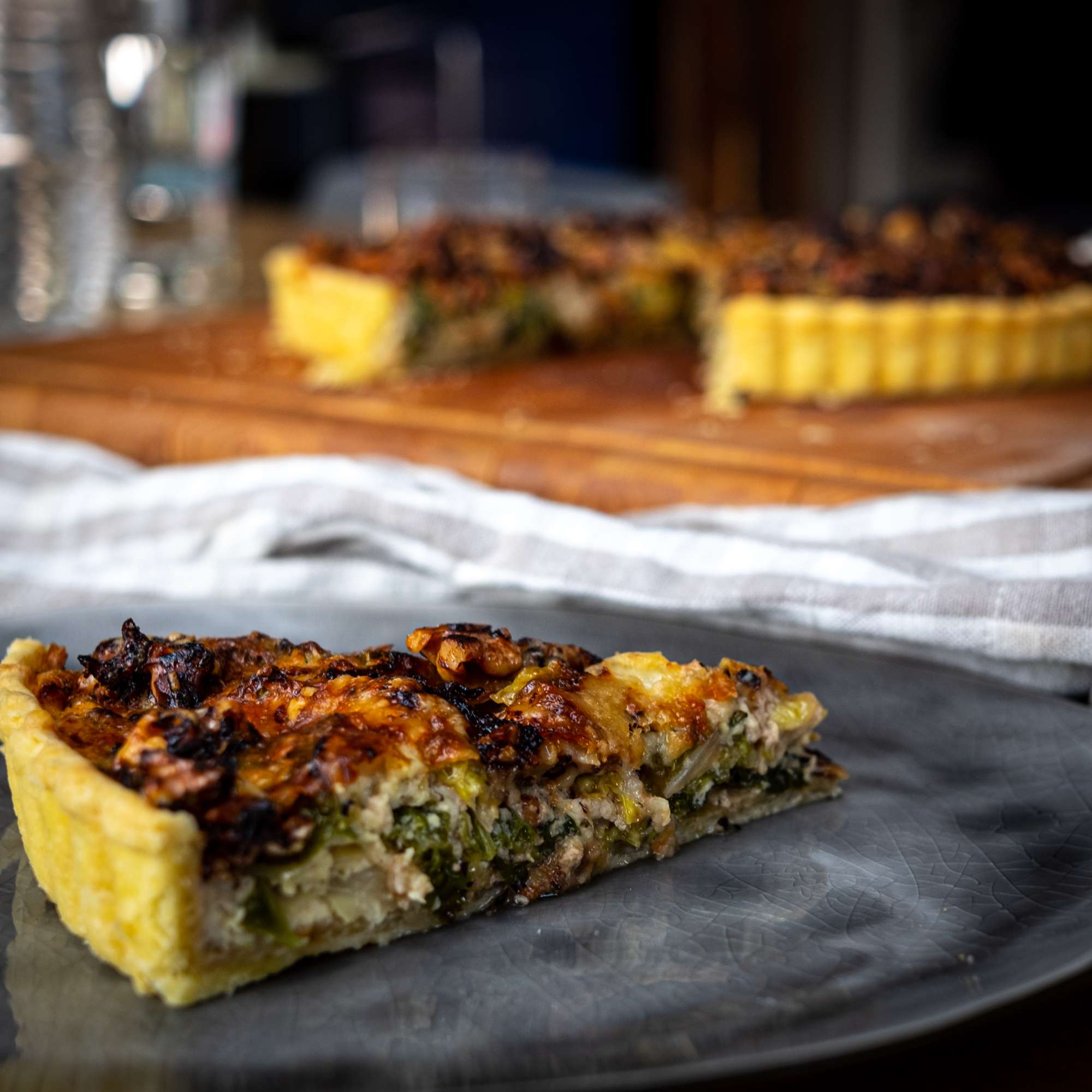 Wirsing-Tarte mit Walnüssen und Gruyère AOP - Effilee