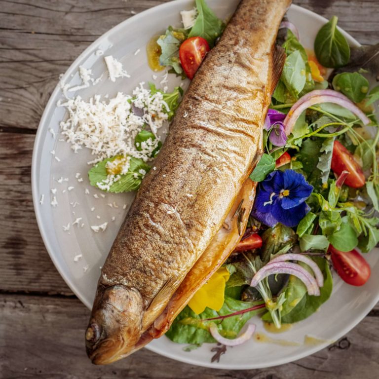 Räucherforelle mit Marktsalat und Meerrettich - Effilee