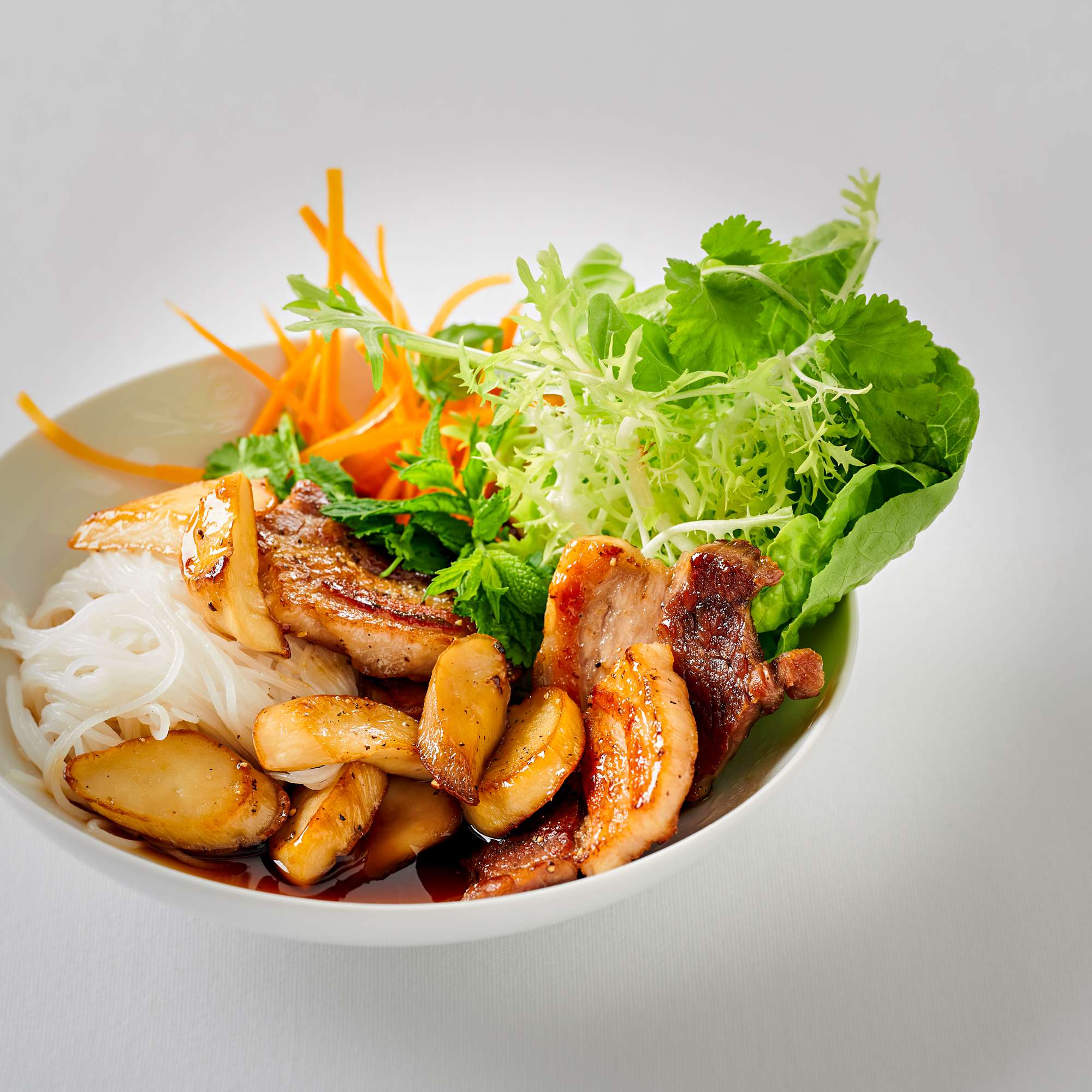 Bun Cha mit Pilzen