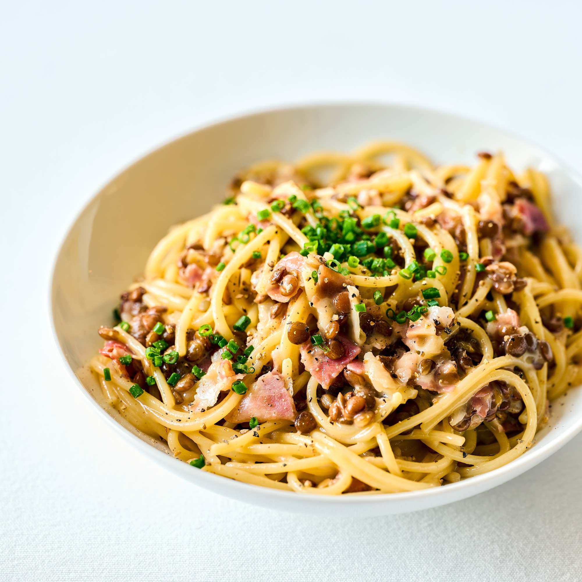 Keine Carbonara mit Linsen