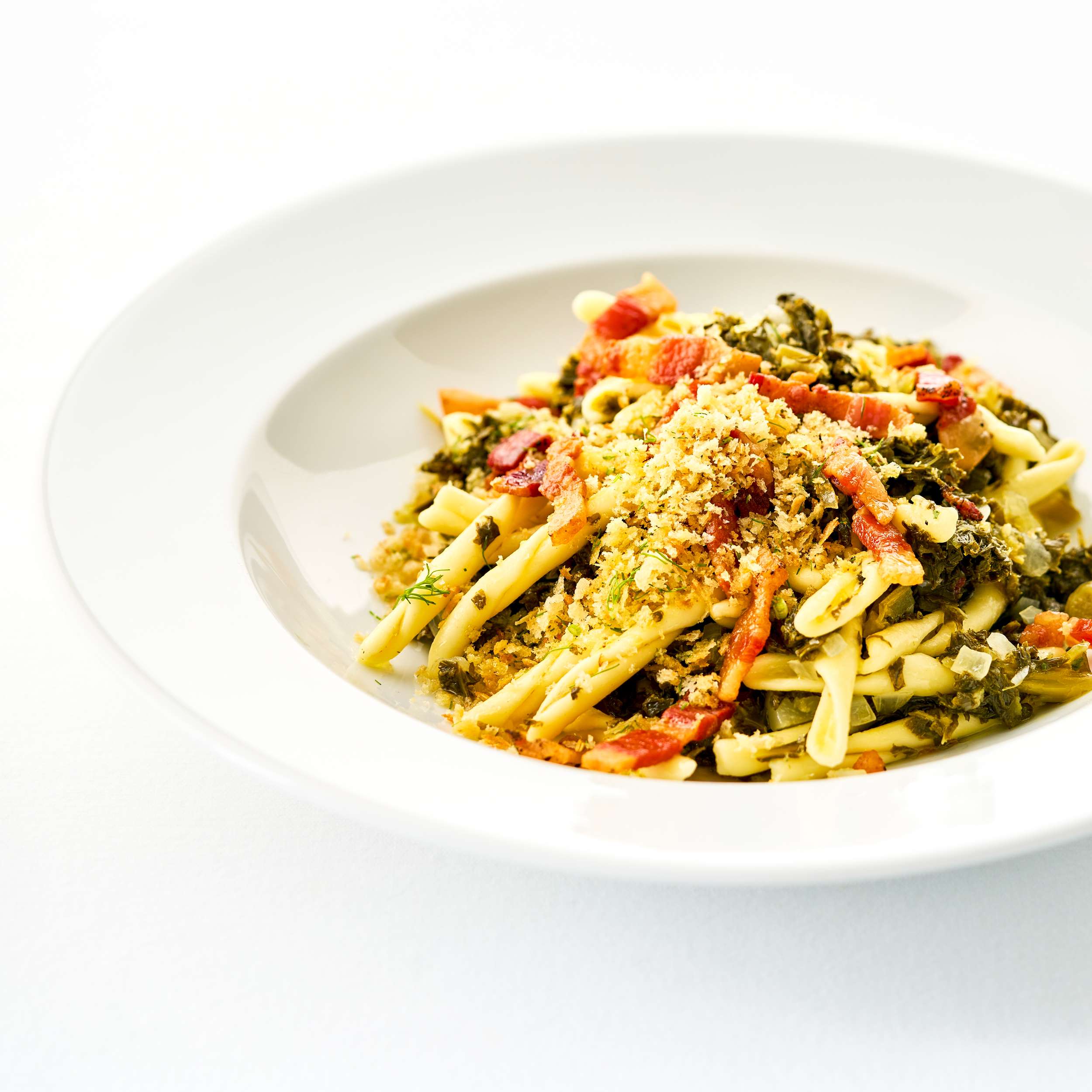 Grünkohl-Pasta mit Guanciale